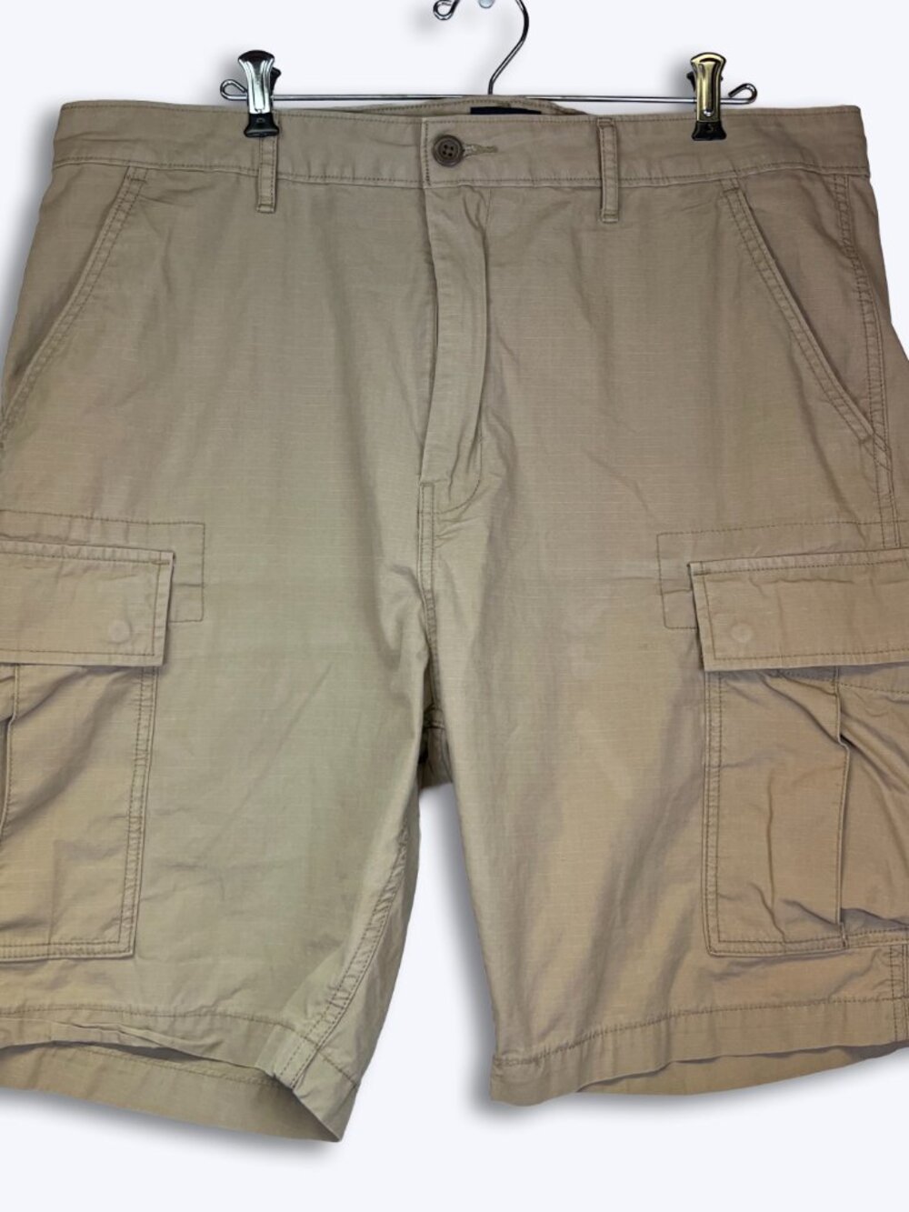 Levi's Cargo Shorts Mens 38 Tan Khaki Cotton Ripstop Utility Pockets Outdoor